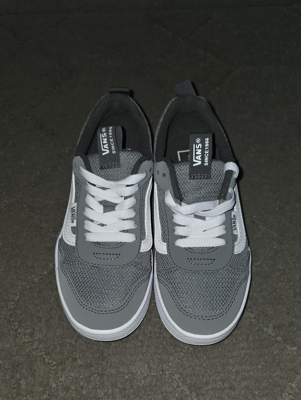 Vans Gray and White Low-Top Sneakers